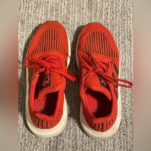 Red adidas boys shoes